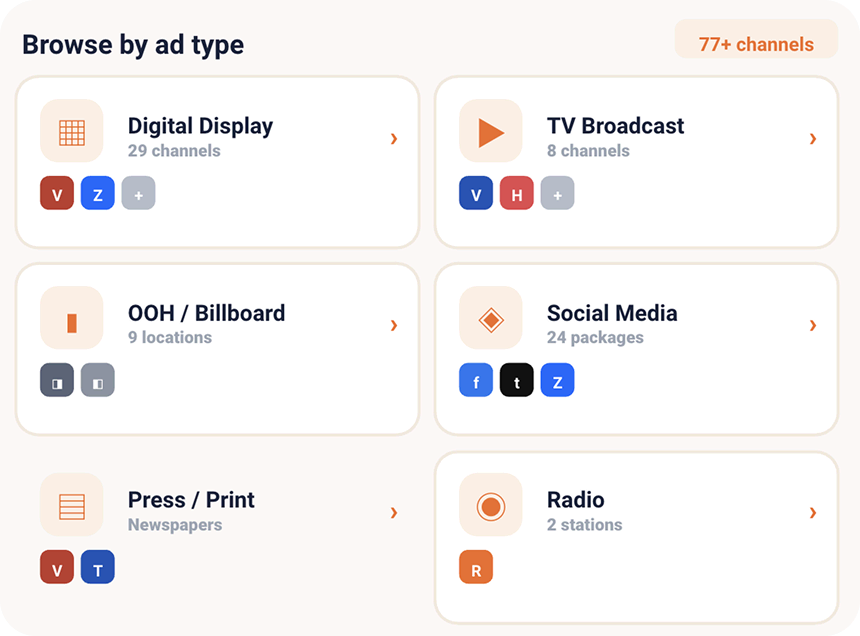 Browse by ad type