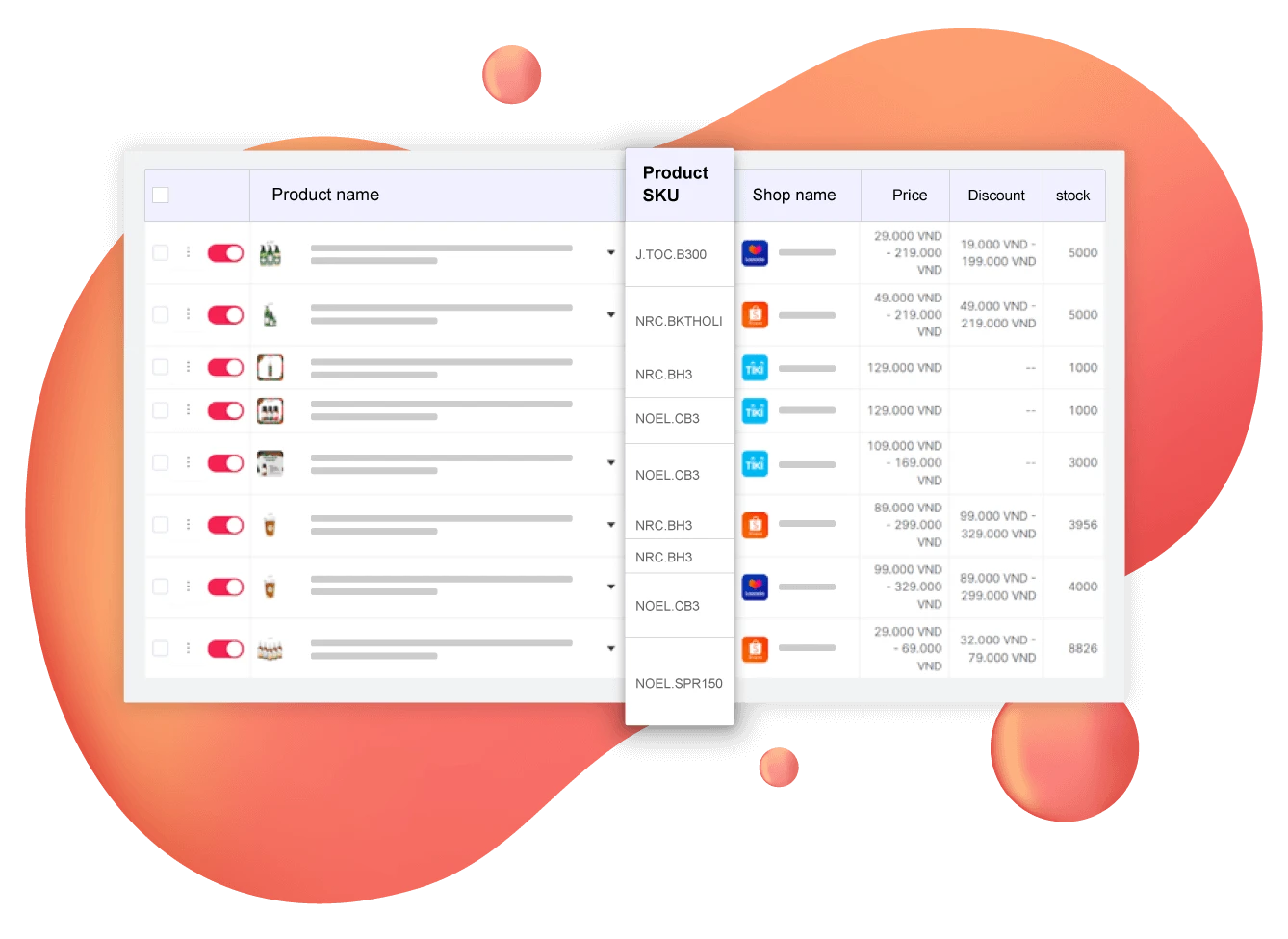 Bulk SKU synchronization